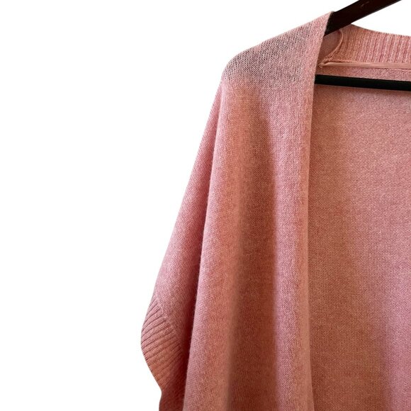 Halogen Cashmere Open Front Cardigan Sweater In Pink One Size - Picture 3 of 13
